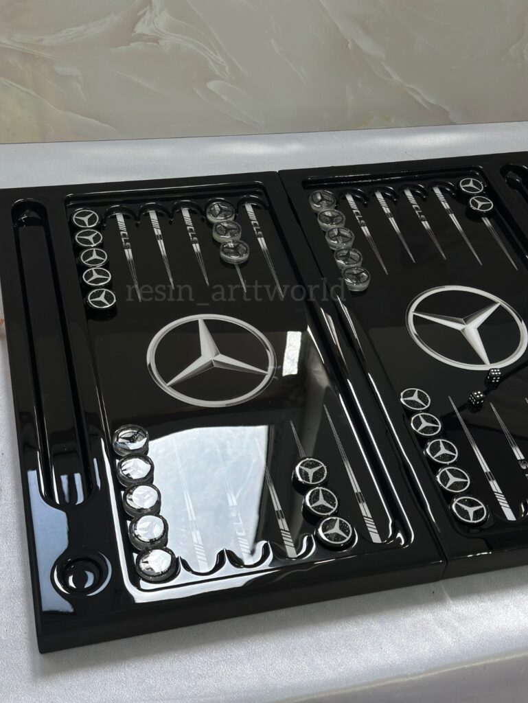 تخته‌نرد رزینی طرح Mercedes CLS – نسخه لوکس مشکی