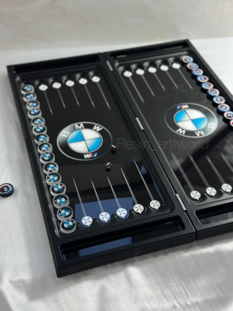 تخته‌نرد رزینی طرح BMW – نسخه لوکس مشکی
